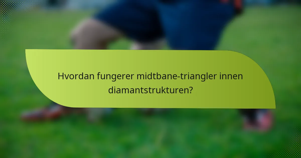 Hvordan fungerer midtbane-triangler innen diamantstrukturen?